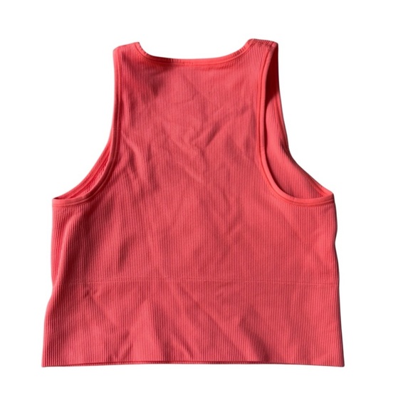 Athleta Aurora Crop Rib Tank NWT SMALL color Island Coral - Picture 7 of 7